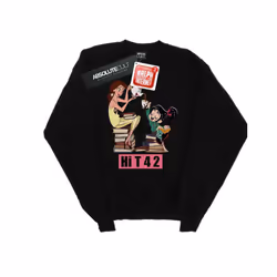 Disney Mens Wreck It Ralph Belle And Vanellope Sweatshirt - L, Black