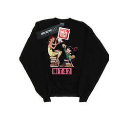 Disney Mens Wreck It Ralph Belle And Vanellope Sweatshirt - L, Black