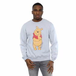 Disney Mens Winnie The Pooh Classic Pooh Sweatshirt - XXL, Sports Grey