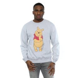Disney Mens Winnie The Pooh Classic Pooh Sweatshirt - XXL, Sports Grey