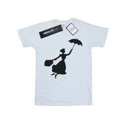 Disney Womens/Ladies Mary Poppins Flying Silhouette Cotton Boyfriend T-Shirt - S, White