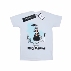 Disney Womens/Ladies Mary Poppins Rooftop Landing Colour Cotton Boyfriend T-Shirt - S, White