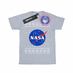 NASA Boys Classic Fair Isle T-Shirt - 12-13 Years, Sports Grey
