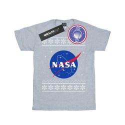 NASA Boys Classic Fair Isle T-Shirt - 12-13 Years, Sports Grey