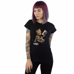 Marvel Womens/Ladies Guardians Of The Galaxy Groot Tape Cotton T-Shirt - XXL, White