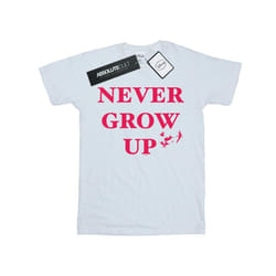 Disney Mens Peter Pan Never Grow Up T-Shirt - M, White