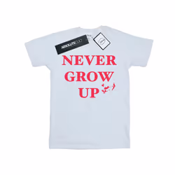 Disney Mens Peter Pan Never Grow Up T-Shirt - XXL, White