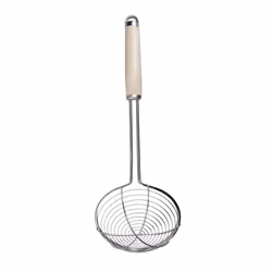 KitchenAid Spider Strainer, Stainless Steel Skimmer Almond Cream