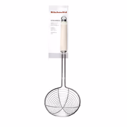 KitchenAid Spider Strainer, Stainless Steel Skimmer  Almond Cream