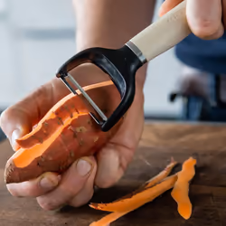 KitchenAid Y Peeler, Stainless Steel Swivel Peeler for Fruit and Vegetables  Almond Cream