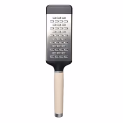 KitchenAid Etched Cheese Grater, Stainless Steel Two-Way Paddle Medium Grater  Almond Cream