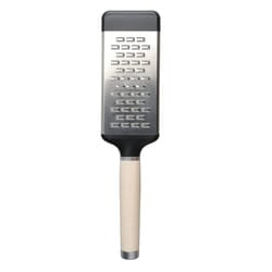 KitchenAid Etched Cheese Grater, Stainless Steel Two-Way Paddle Medium Grater  Almond Cream