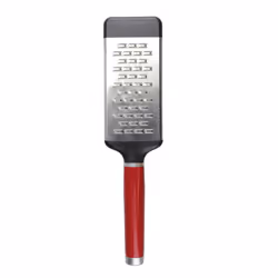KitchenAid Etched Cheese Grater, Stainless Steel Two-Way Paddle Medium Grater Empire Red