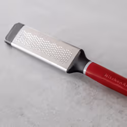 KitchenAid Etched Cheese Grater, Stainless Steel Two-Way Paddle Fine Grater  Empire Red