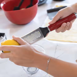 KitchenAid Etched Cheese Grater, Stainless Steel Two-Way Paddle Fine Grater  Empire Red