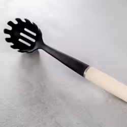 KitchenAid Pasta Server, Heat Resistant Non-Stick Spaghetti Spoon  Almond Cream