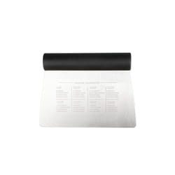 KitchenAid Stainless Steel All-Purpose Scraper, Dishwasher Safe Dough Cutter and Scraper  Black