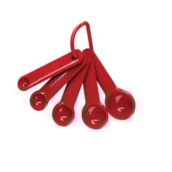 KitchenAid Measuring Spoons, Set of 5 Dishwasher Safe Nesting Spoons  Empire Red