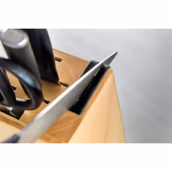 KitchenAid Gourmet 6 Piece Knife Block Set, Black Handles, Japanese Steel - 5 Knives, Shears & Sharpener