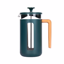 La Cafetière Pisa 8 Cup Cafetière Borosilicate Wood Handle - Green