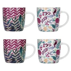 Lots Of Mugs & Kisses Tea Exotic Flower Set Of 4 Coffee Barrel Cup