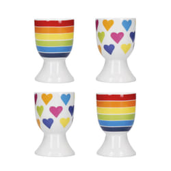 Have A Cracking Day Breakfast Novelty Funky Set Of 4 Rainbow Egg Cups