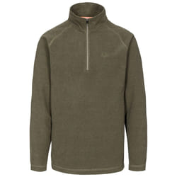 Trespass Mens Keynote Anti Pilling 1/4 Zip Fleece Top - S, Moss