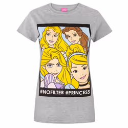 Disney Womens/Ladies Princess No Filter T-Shirt - XL, Grey