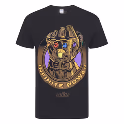 Marvel Avengers Infinity War Mens Thanos Infinity Gauntlet T-Shirt - L, Black