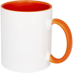 Bullet Pix Sublimation Colour Pop Ceramic Mug - One Size, Orange