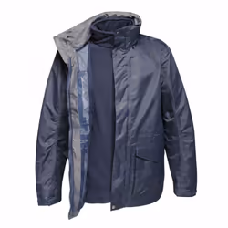 Regatta Mens Benson III Hooded Jacket - S, Grey Blue