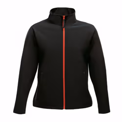 Regatta Womens/Ladies Ablaze Printable Softshell Jacket - 14 UK, Black/Classic Red