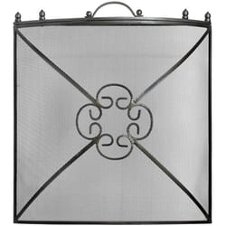 Hill Interiors Mesh Fireguard in Antique Pewter Effect Finish