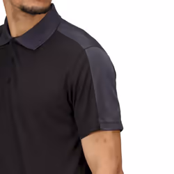 Regatta Contrast Coolweave Pique Polo Shirt - S, Black/Seal Grey