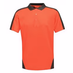 Regatta Contrast Coolweave Pique Polo Shirt - S, Classic Red/Black