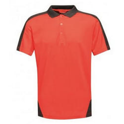 Regatta Contrast Coolweave Pique Polo Shirt - S, Classic Red/Black
