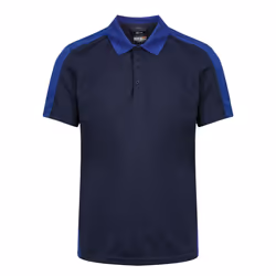 Regatta Contrast Coolweave Pique Polo Shirt - S, Navy/New Royal