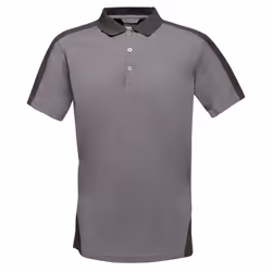 Regatta Contrast Coolweave Pique Polo Shirt - XS, Seal Grey/Black