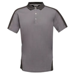 Regatta Contrast Coolweave Pique Polo Shirt - XS, Seal Grey/Black