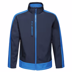 Regatta Mens Contrast Three Layer Printable Soft Shell Jacket - M, Navy/New Royal