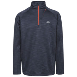 Trespass Mens Collins Half Zip Fleece Top - S, Navy Marl