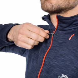 Trespass Mens Collins Half Zip Fleece Top - S, Navy Marl - Additional view 4