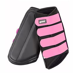 Roma Neoprene Brushing Boots - Pony, Black/Pink