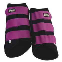 Roma Neoprene Brushing Boots - Pony, Black/Purple
