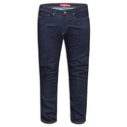 Duke Mens Cedric King Size Tapered Fit Stretch Jeans - 60S, Indigo