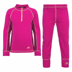 Trespass Childrens/Kids Bubbles Fleece Top And Bottom Base Layers - 2-3 Years, Azalea X
