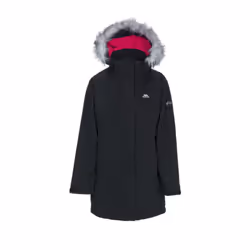 Trespass Childrens Girls Fame Waterproof Parka Jacket - 5-6 Years, Black