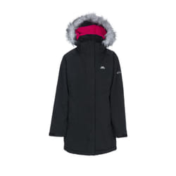Trespass Childrens Girls Fame Waterproof Parka Jacket - 5-6 Years, Black