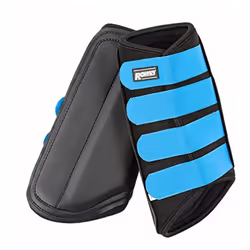 Roma Neoprene Brushing Boots - Cob, Black/Blue
