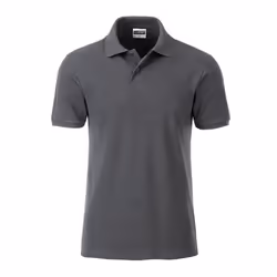 James and Nicholson Mens Basic Polo - L, Black Heather